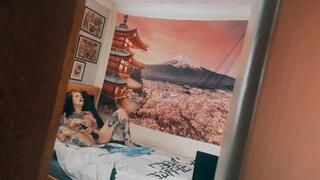 Spying on Tattooed Step-Sister Masturbating