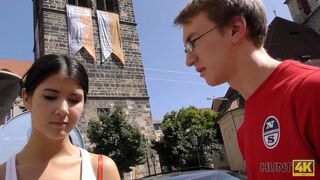 HUNT4K Man is Ready to Pay for Vacations of Tender Brunette Slut