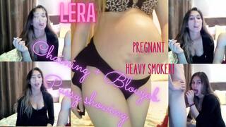 Pregnant Lera Chainsmoking & Blowjob For Her bf