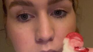 Teeth picking with soles on show