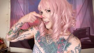 Cute Little Piggy Nose and Self Spanking
