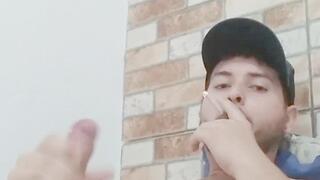 Smoking and stroking in bed