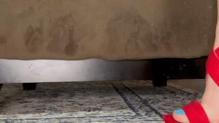 Give Me a Pedicure With Your Mouth Version 3 - Goddess Alya has you on your knees as she walks in wearing sexy red heels with blue toenail polish in this sexy clip where she directs you into using your mouth to give her a pedicure foot worship foot lickin