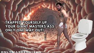 TRAPPED YOURSELF UP YOUR GIANT MASTERS ASS - ONLY ONE WAY OUT!