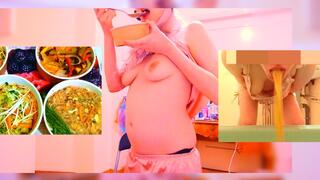 " i ate so much food i need to vomit !" 4k calories of takeout food overeating and vomiting