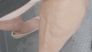 Glitter heels and boyshorts
