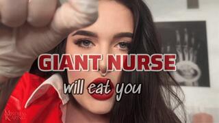 Giantess Nurse will eat you - First person view