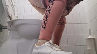 Pee in the public toilet in very high resolution 1080HD