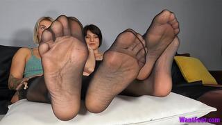 Smell These Nyloned Feet - HD MP4