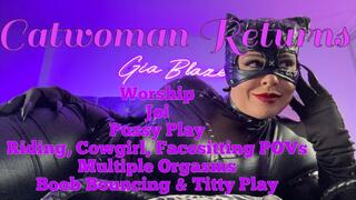 Catwoman Returns: JOI Worship Boob &  Pussy Play With Riding, Cowgirl, & Face Sitting POV
