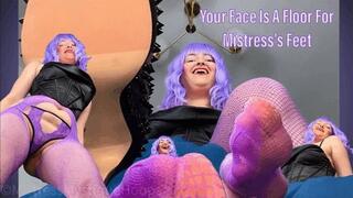 Your Face Is A Floor For Mistress’s Feet - Mistress steps all over your face in heels and fishnets to show you your place - Femdom POV Foot Domination and Humiliation Tease & Denial with Mistress Mystique - MP4