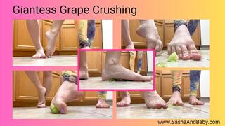 Giantess Grape Crushing and Stomping Wet and Messy Foot Close Up