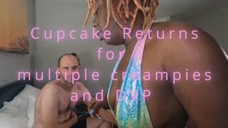 Cupcake returns for 2024 and gets creampied and DVP'd (1080p)