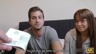 HUNT4K. Tricky Guy Fucks for Cash Hot Chick who Needed Accommodation
