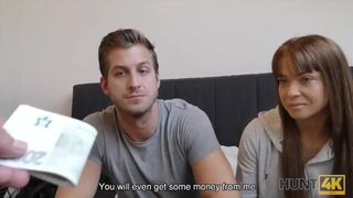 HUNT4K. Tricky Guy Fucks for Cash Hot Chick who Needed Accommodation