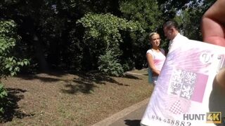HUNT4K. Cuckold Agreed to Watch Stranger's Sex with his Girlfriend