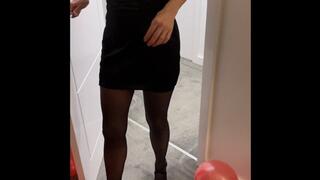 Cum and Pop 70 red balloons in a heel popping frenzy