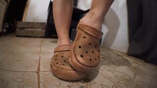 Be a giantess's doormat! : Lick the dirtiest Crocs slippers you've ever seen! small file