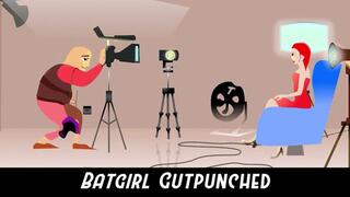 Damsel Batgirl gets Gut punched Hard