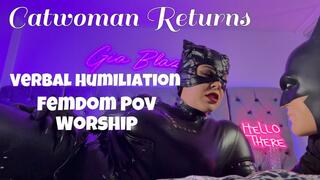 Verbal Humiliation Catwoman Returns Cosplay JOI Body Worship Boob & Pussy Play