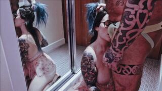 Hairy Submissive Slut ElizabethHunny Dominated and Face Fucked by Muscle Bear