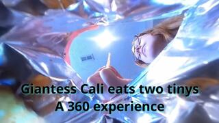 Giantess Cali eats two tiny’s VR 360