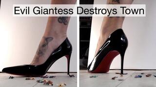 Evil Giantess Destroys Town