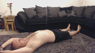 Choking My slave White PVC gloves (MOV)