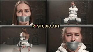 Ivanka - Chair bondage with tightly packed mouth (UHD 4K MP4)