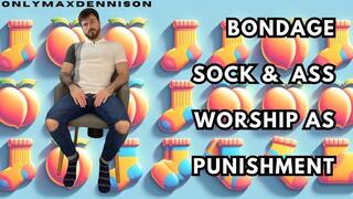 Bondage sock & ass worship as punishment