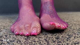 "Blu Pink French Fishnets Tease"