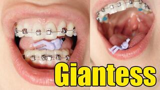 Giantess with Braces and little you (720p)
