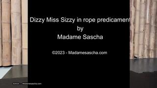 Dizzy Miss Sizzy in rope and gagged