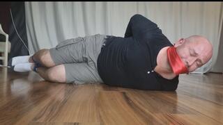 Detective CleaveGagged Silk and Satin Male Bondage
