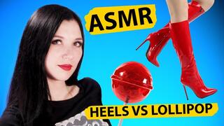 Long-legged hottie crushes various objects with $3,000 boots