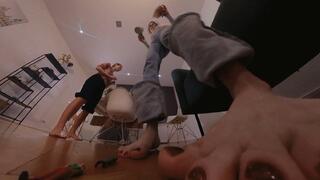 Maryana and Olya and their unaware barefoot carnage 4K Version VR360