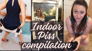 Indoor piss compilation - Almost 30 minutes of a variety of pisses taken indoors