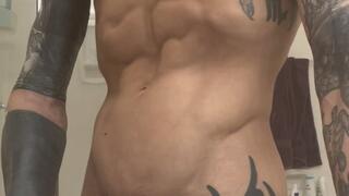 POV Post Workout Flexing Moaning Masturbation Big Dick Muscle Hunk Hoss Kado Jerking Off Cumshot