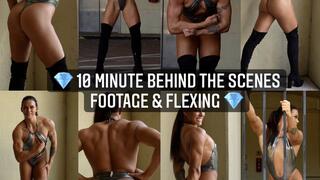 Muscle Girl Superhero Flexing in Bodysuit &amp; Thigh High Boots