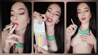 Boobies and Sobraine smoking