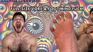 Full size vore & Foot mind Fuck