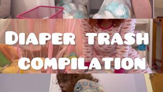 Diaper trash compilation - 3 video 4K mp4