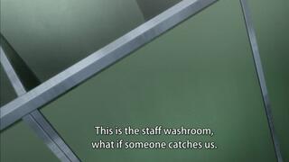 Cock sucking anime teen in a cell, teacher fucking girl in toilet