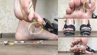 Tinies were humiliated by bare soles and shoes