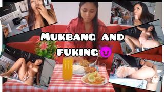 mukbang and fucking in the kitchen