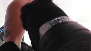 Gothic Giantess Smoking Stomping SneakerBoot ShoePlay