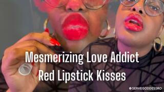 Mesmerizing Love Addict Red Lipstick Kisses by Royal Ro HD MP4 1080p - plexiglass kisses, ebony female domination, lingerie, mouth fetish, lipstick fetish, mesmerize, love addiction, kissing fetish, ebony female domination, lingerie