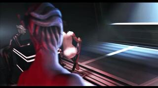 Rey gets ass fucked in club by futanari Liara T'soni