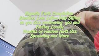 HD Gigantic Farts Compilation Giantess Lola Latina Milf Sitting on you Ass smothering you and Farting Loudly Months of random farts Ass Spreading and More