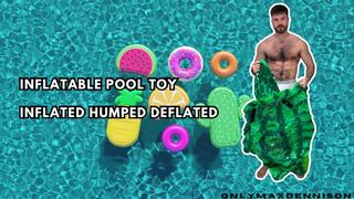 Inflatable pool toy inflatable hump & deflate